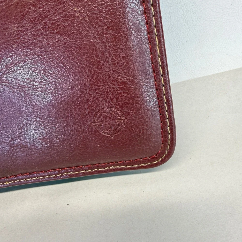 Franklin Covey Leather 7 Ring Planner Classic Size Binder Organizer Snap Closure